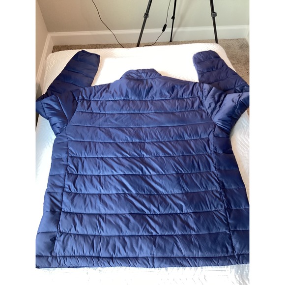 St. Johns Bay Mens XXL Puffer Jacket Lightweight Full‎ Zip Navy Blue - Picture 2 of 5